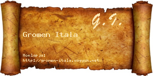 Gromen Itala névjegykártya
